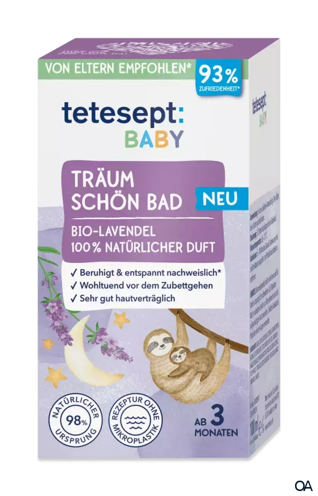 tetesept BABY Träum schön Bad mit Bio-Lavendel und 100% natürlichem Duft