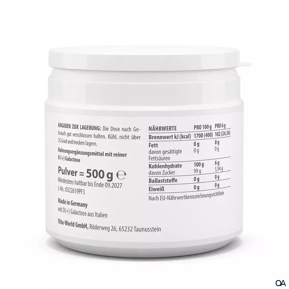 Vitaworld D (+) Galactose Pulver