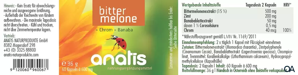 anatis Bittermelone Kapseln