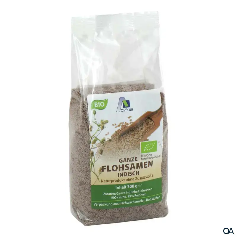Avitale Ganze Flohsamen aus Indien in Bio-Qualität