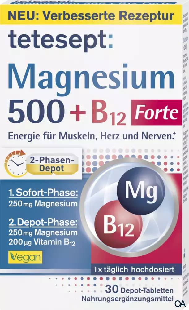 tetesept Magnesium 500 + B12 Forte Tabletten