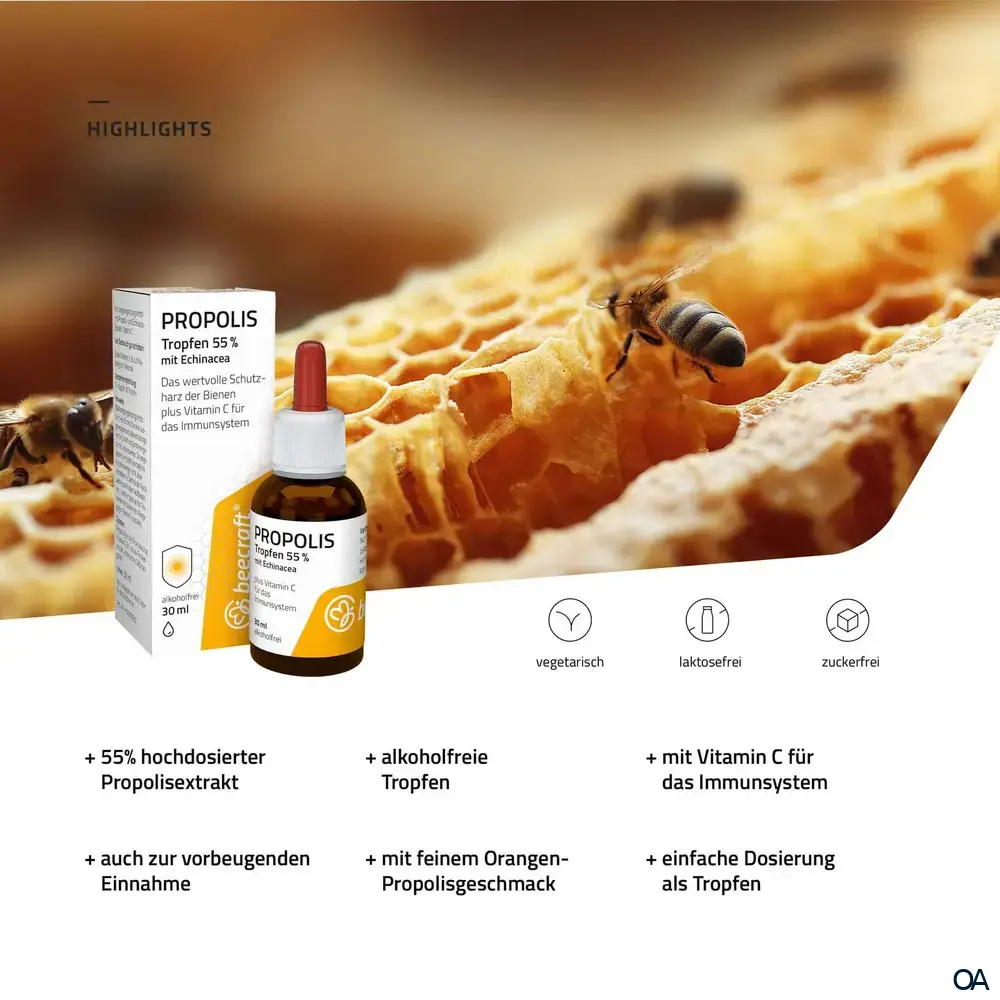 beecraft® Propolis Tropfen 55%, alkoholfrei