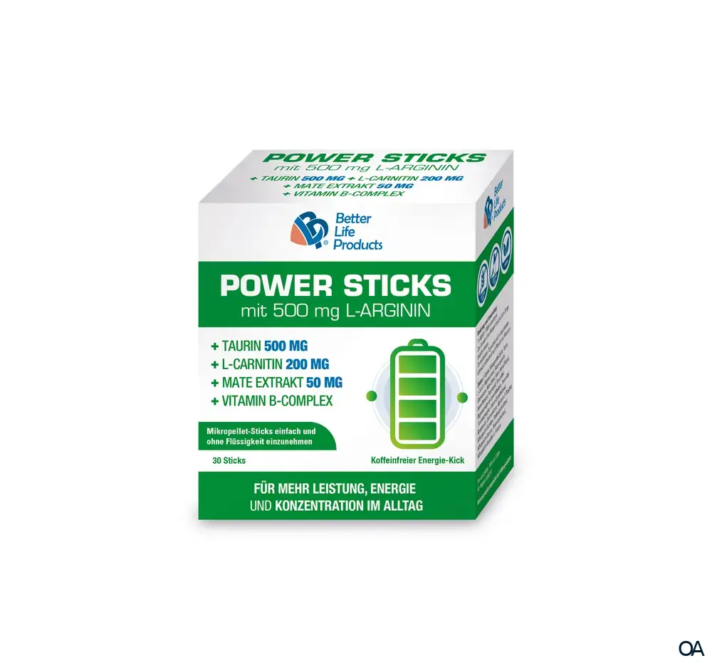 BLP Power Sticks mit 500 mg L-Arginin