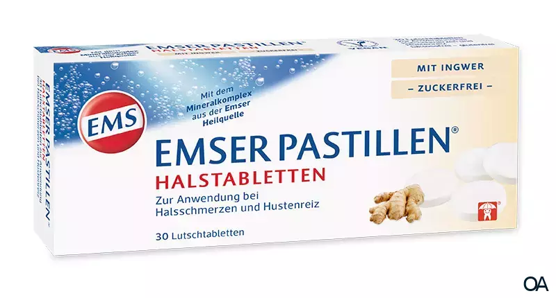 Emser Pastillen® Halstabletten mit Ingwer, zuckerfrei