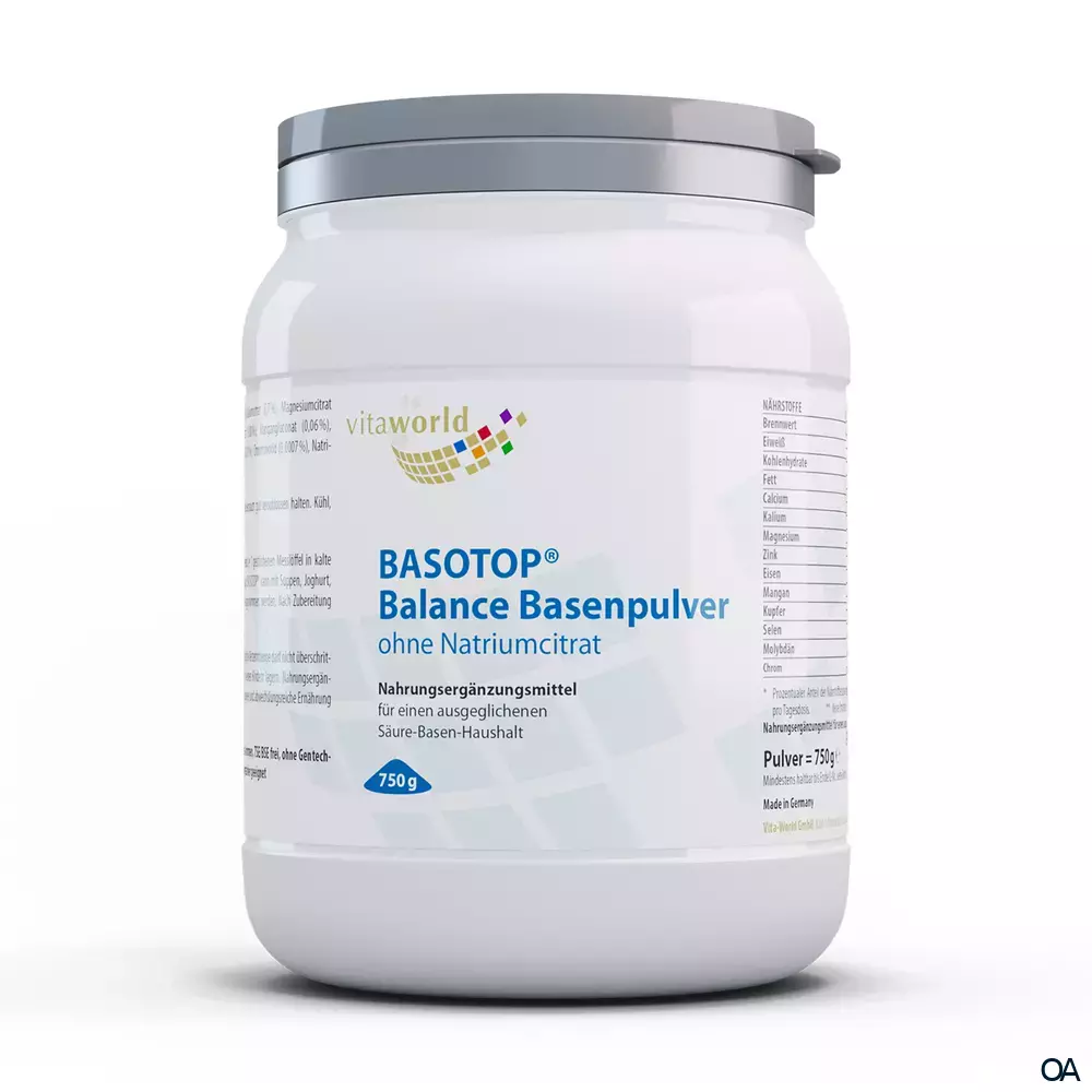 Vitaworld BASOTOP Balance Basenpulver ohne Natriumcitrat