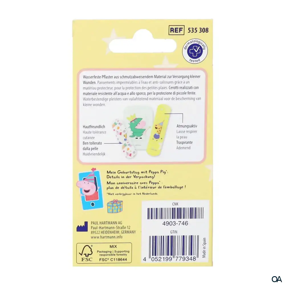 DermaPlast® KIDS Peppa Pig Pflasterstreifen, assotiert, 3 Größen