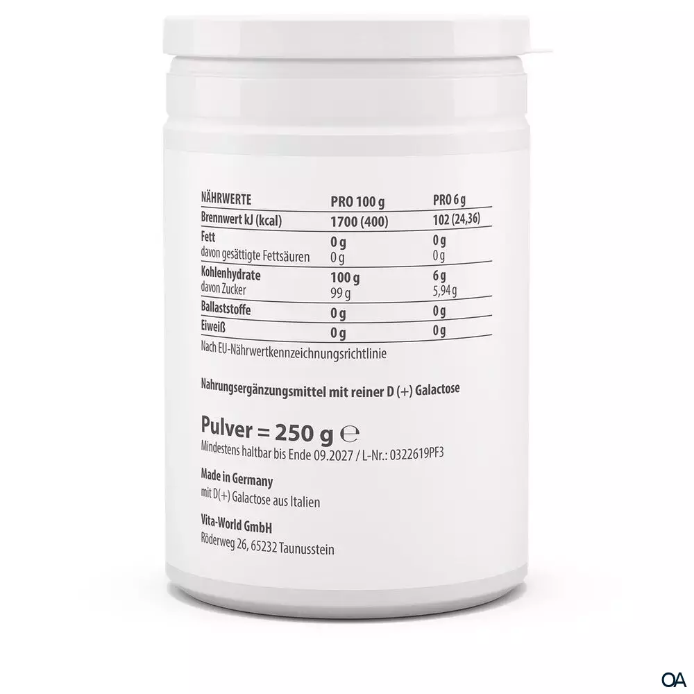 Vitaworld D (+) Galactose Pulver