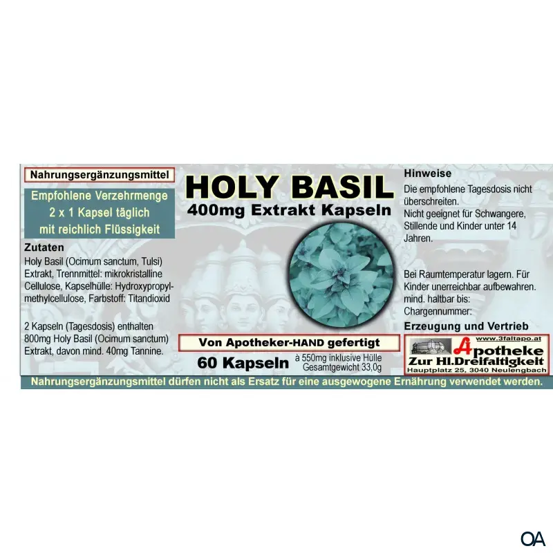 Holy Basil 400 mg Extrakt Kapseln