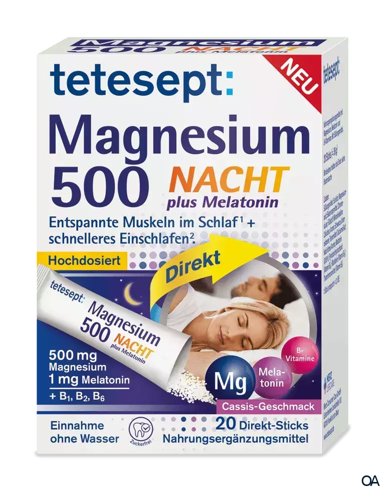 tetesept Magnesium 500 Nacht Direkt Sticks