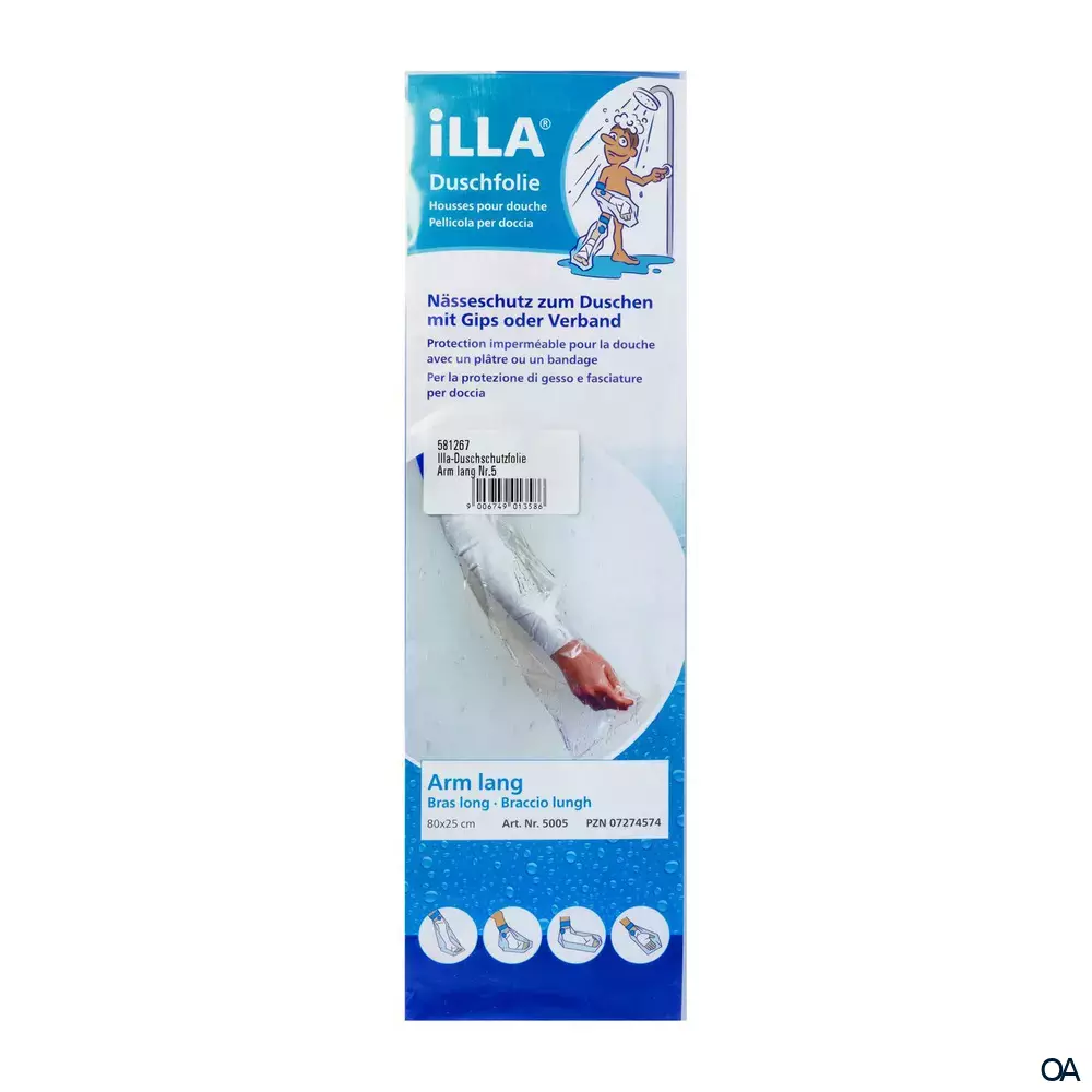 ILLA® Duschschutzfolien Arm lang 80 x 25 cm