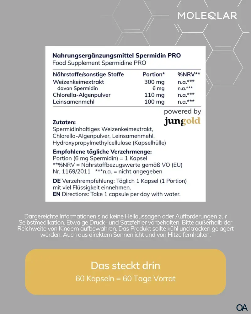MoleQlar Longevity Spermidin PRO Kapseln