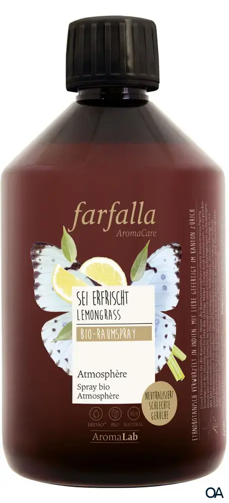 Farfalla Sei erfrischt Sei erfrischt, Lemongrass, Atmosphère Bio-Raumspray