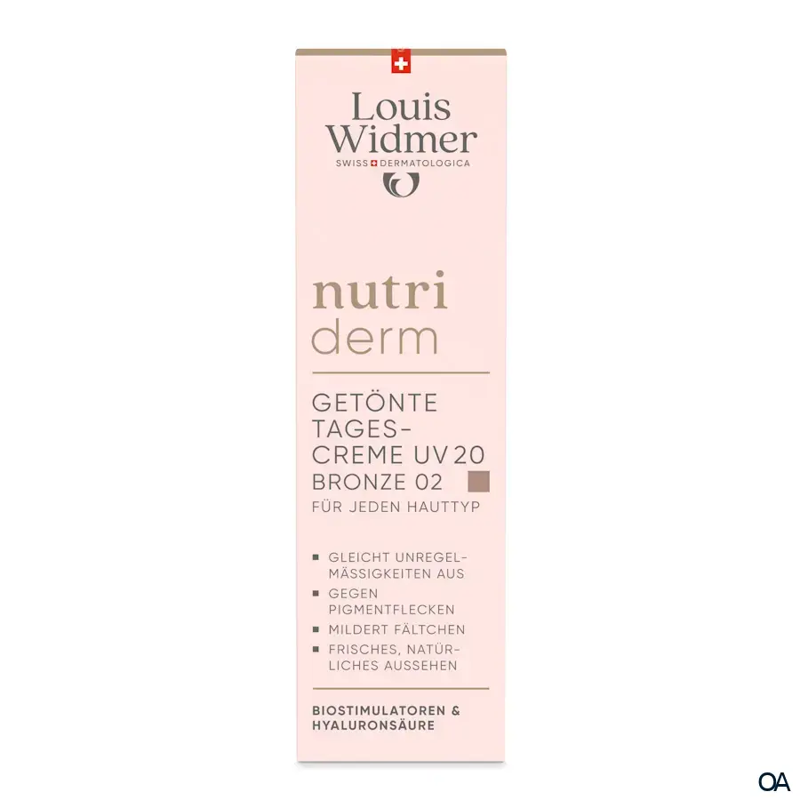 Louis Widmer nutriderm Getönte Tagescreme UV 20 Bronze 02 - leicht parfümiert