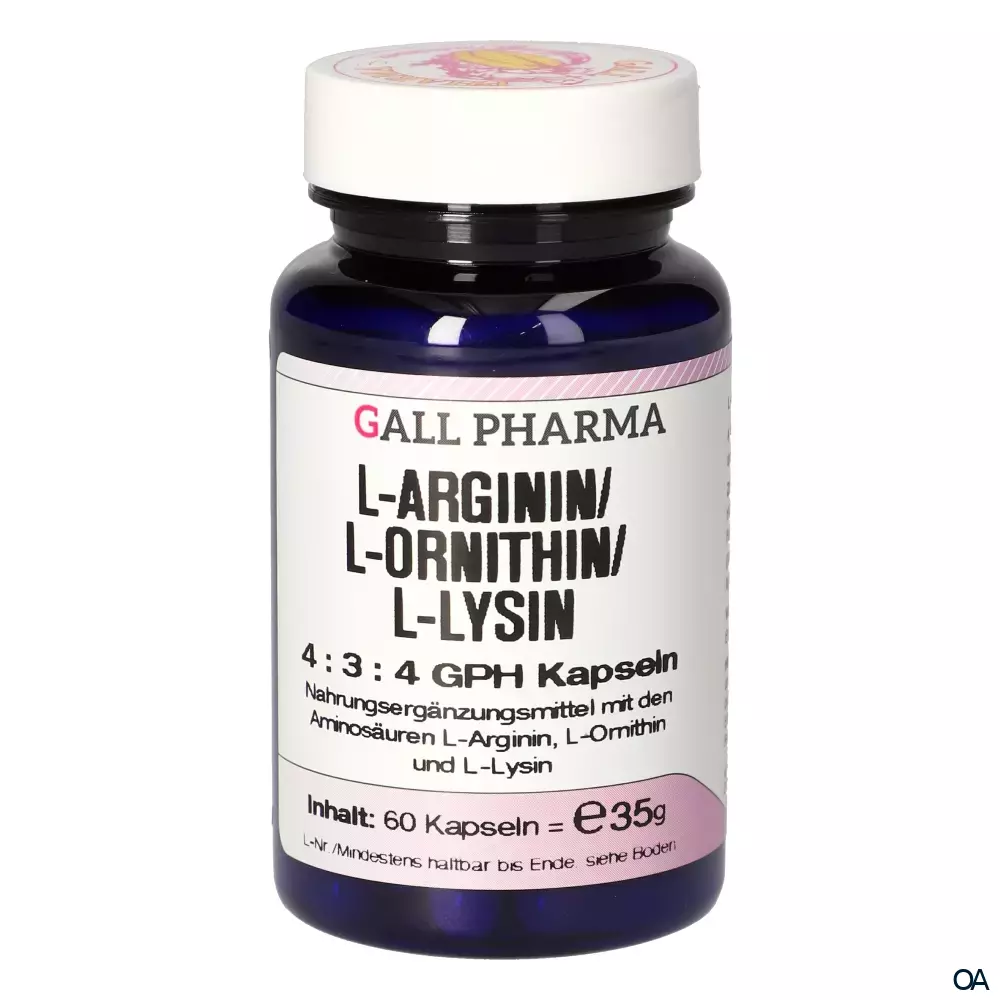 Gall Pharma L-Arginin/L-Ornithin/L-Lysin 4:3:4 Kapseln
