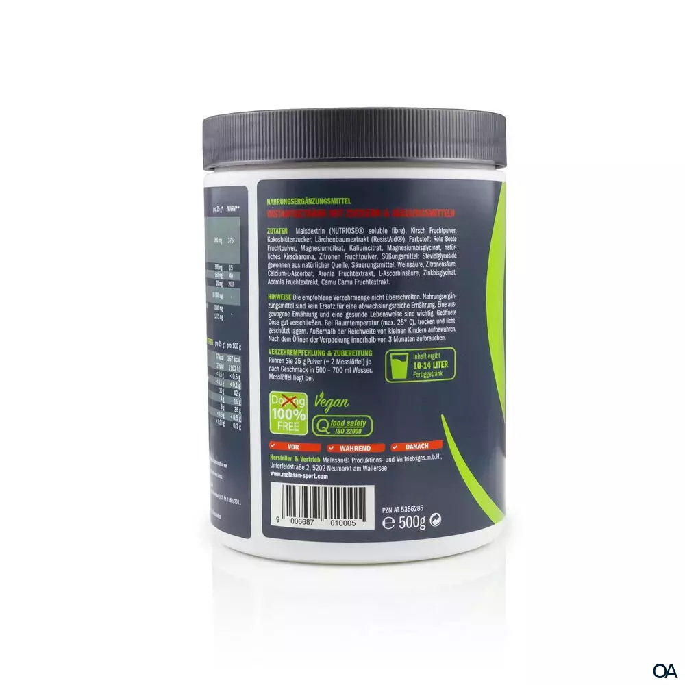 Melasan Sport Sportgetränk Immun Pulver Kirsche