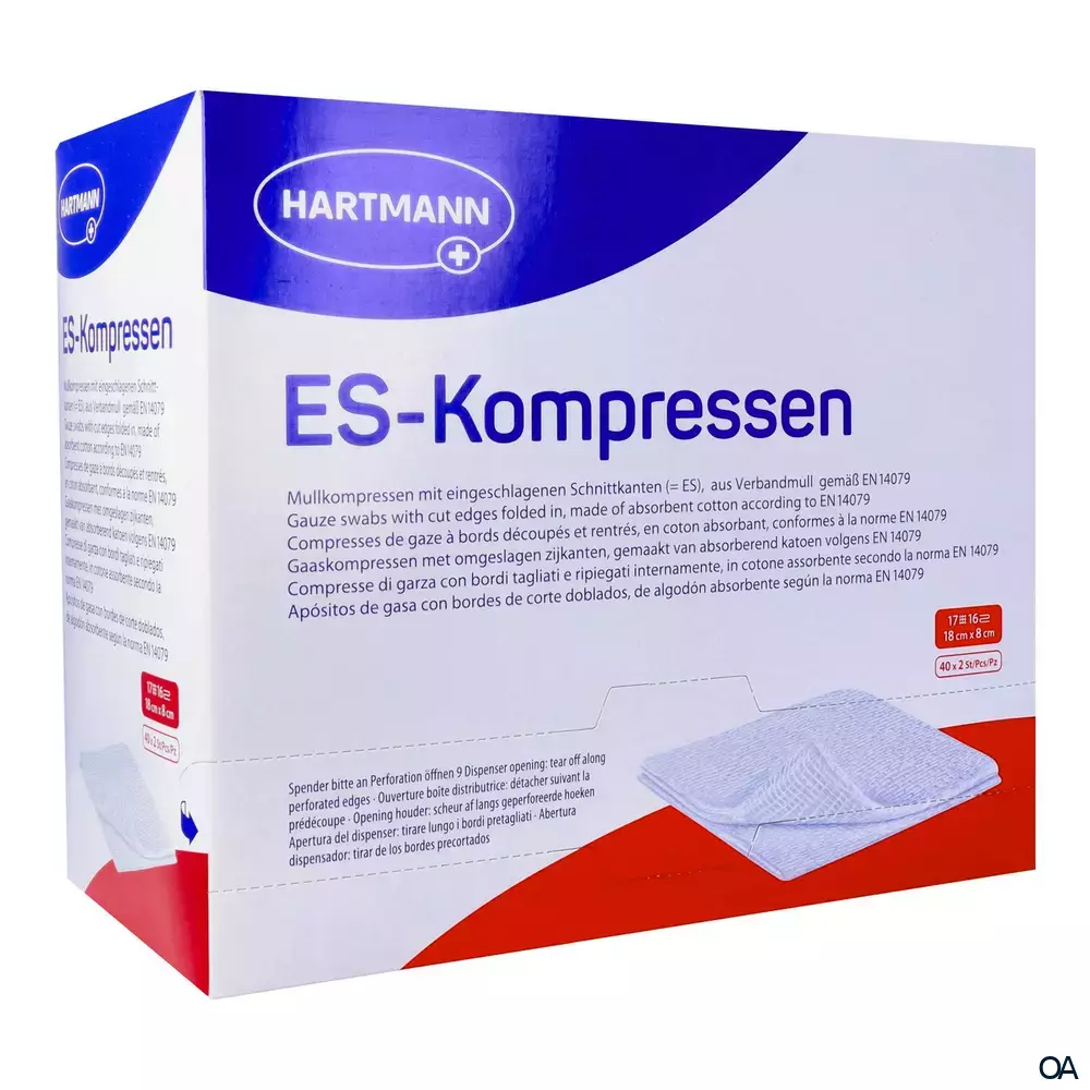 ES-Kompressen 16fach, steril, 18 x 8 cm, 40 x 2 Stück