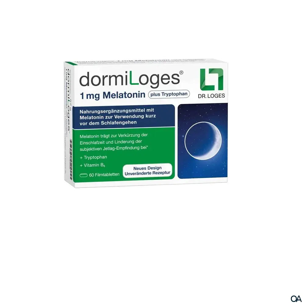 dormiLoges® 1 mg Melatonin plus Tryptophan Filmtabletten