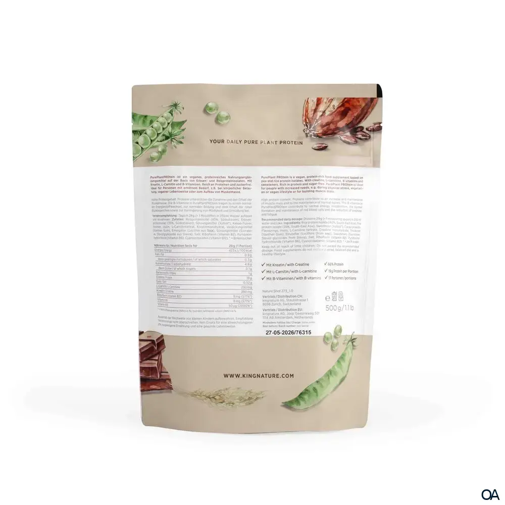 Kingnature PurePlantPROtein Pulver Schokolade