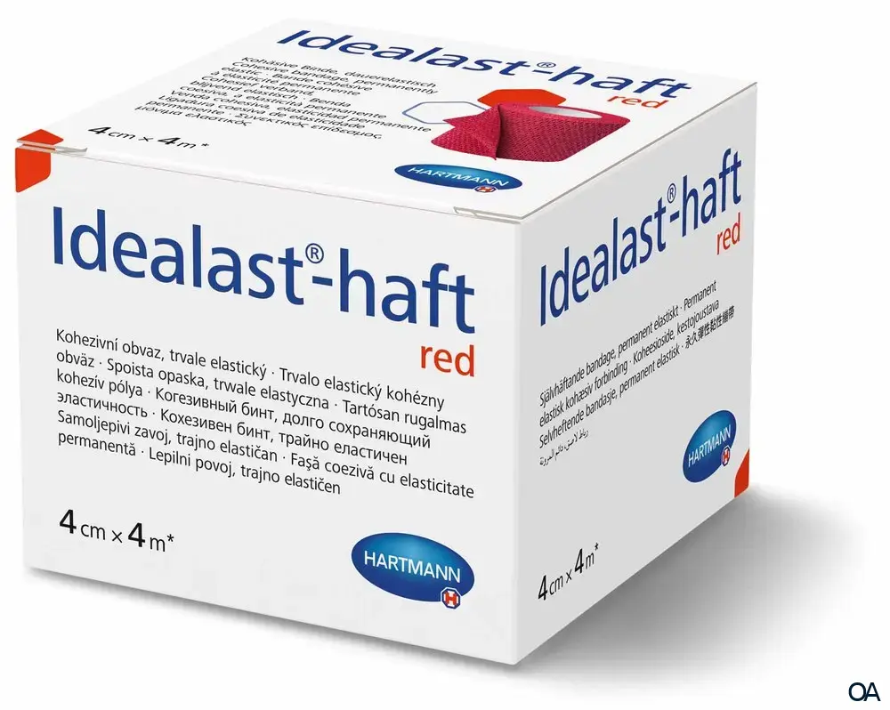 Idealast®-haft Color Idealbinde Rot 4 cm x 4 m