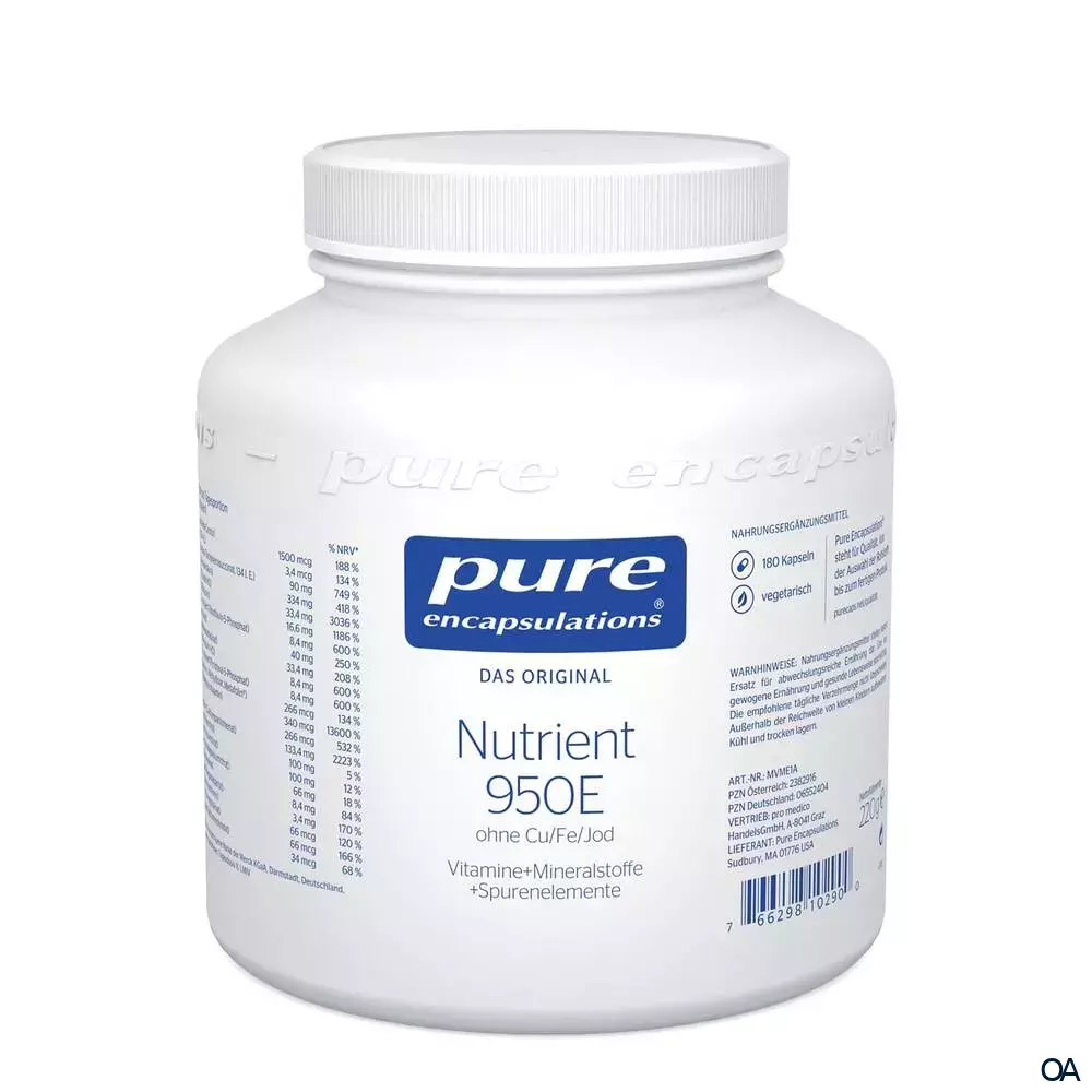 pure encapsulations® Nutrient 950E ohne Cu/Fe/Jod