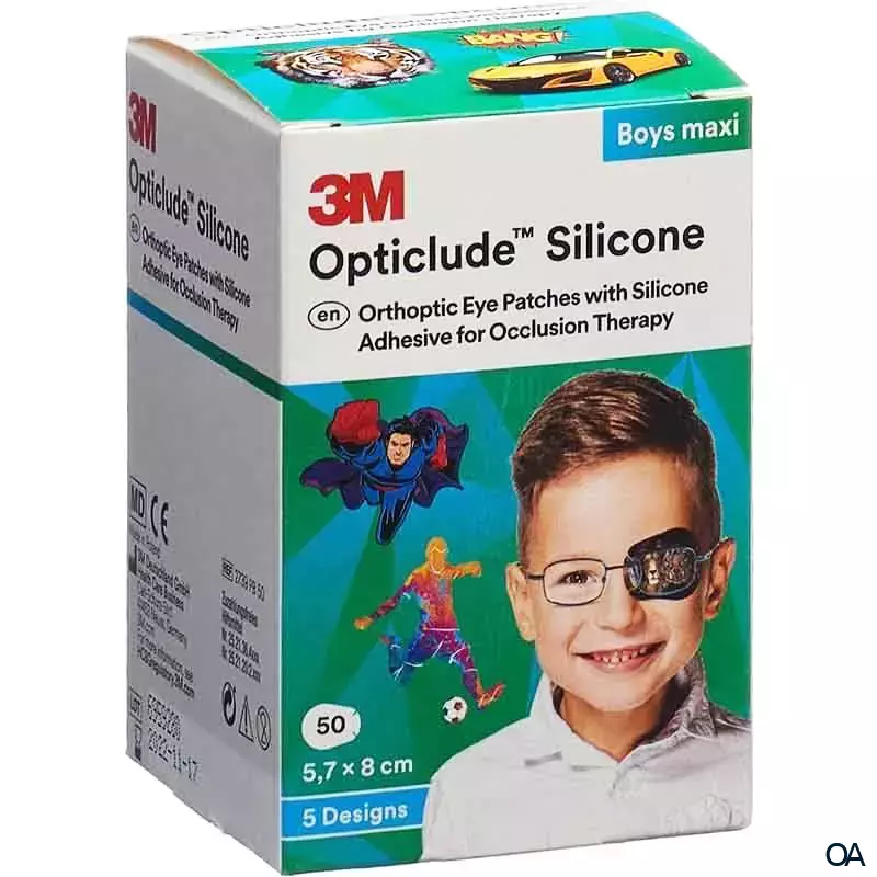 3M™ Opticlude™ Silicone Augenpflaster Maxi Boys, 2739PB, 5,7 x 8 cm 3M™ Opticlude™ Silicone Augenpflaster Maxi Boys, 2739PB, 5,7 x 8 cm