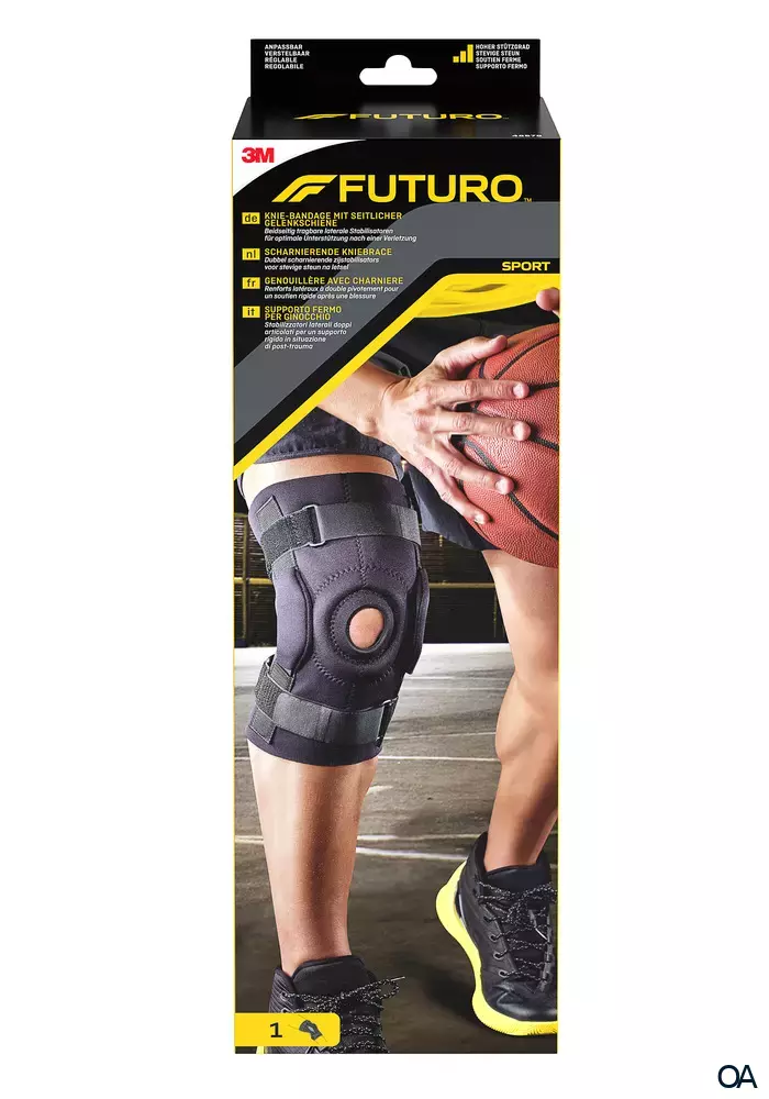 FUTURO™ Sport Kniebandage mit seitlicher Gelenkschiene, verstellbar
