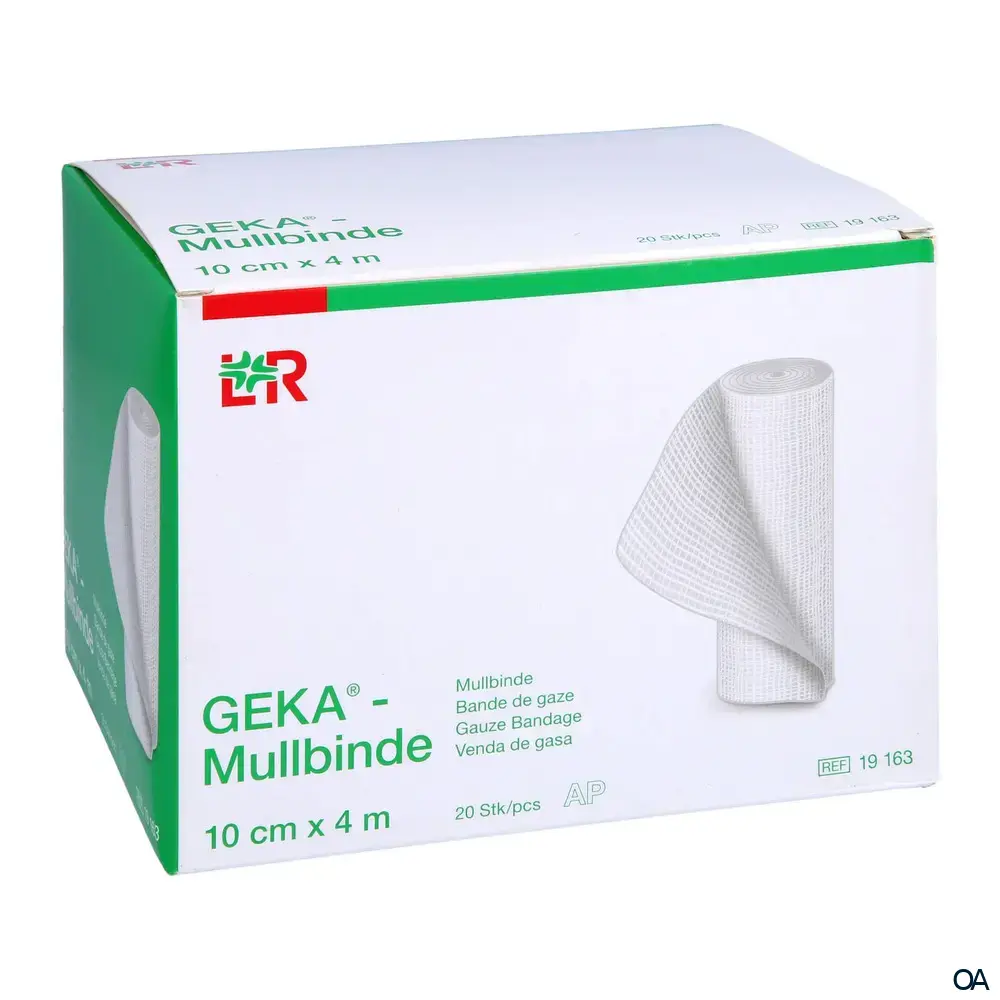 Geka® Mullbinden Starre Fixierbinden, lose, unsteril, 10 cm x 4 m