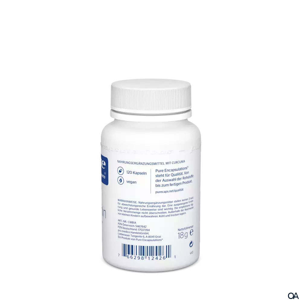pure encapsulations® Curcumin mit Bioperine® Kapseln